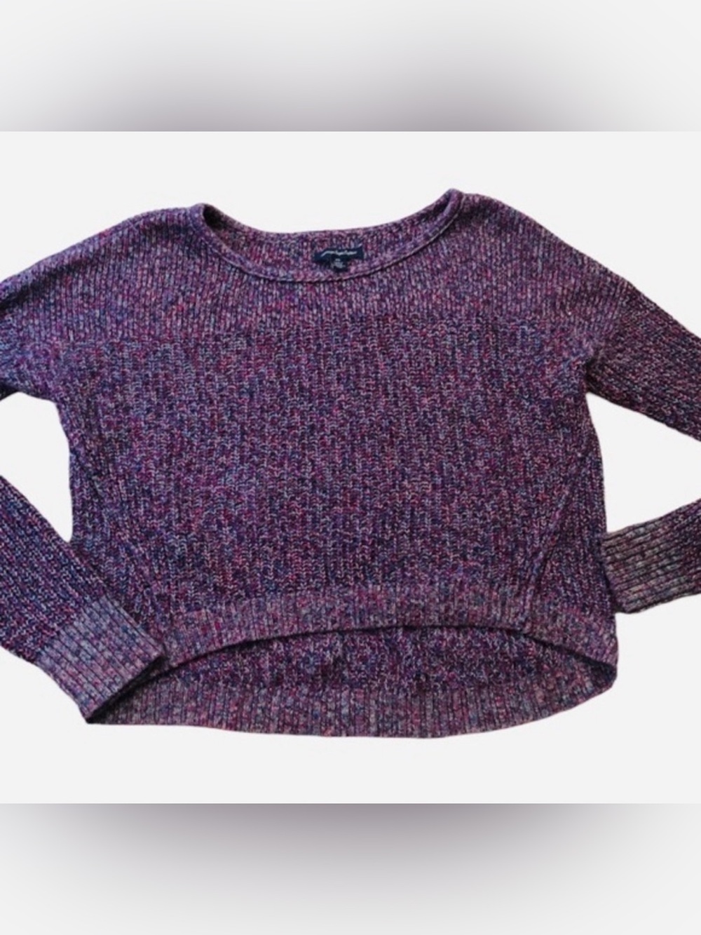 American Eagle Outfitters Sweater Size Medium Red Blue Gray Long Sleeve Pullover